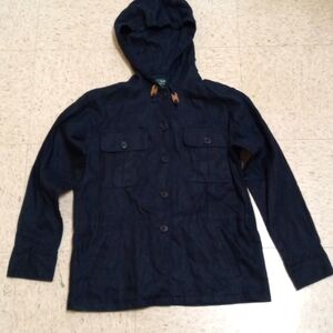 Lauren Ralph Lauren Denim 100% Linen Womens Jacket Small